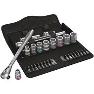 Wera 05004048001 8100 SB 8 Zyklop Metric Metal Ratchet Set with Switch Lever, 29 Piece, 38 Drive