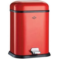 Wesco Single Boy German Designed-Step Trash Can, Powder Coated Steel, 3.4 Gallon/13 L, Red