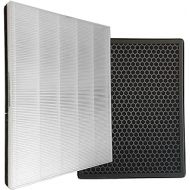 Wessper Replacement filter set suitable for Philips AC1214/10 and AC2729/10 air purifier, HEPA and activated carbon filter, replaces Philips FY1410/30 and FY1413/30