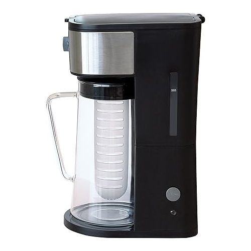  West Bend IT500 Iced Tea Maker or Iced Coffee Maker Includes an Infusion Tube to Customize the Flavor, Features Auto Shut-Off, 2.75-Quart, Black