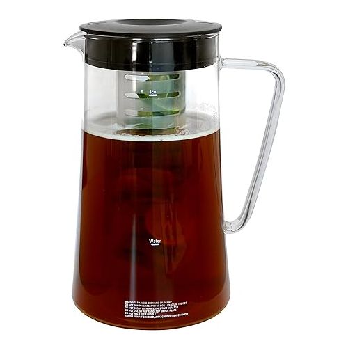  West Bend IT500 Iced Tea Maker or Iced Coffee Maker Includes an Infusion Tube to Customize the Flavor, Features Auto Shut-Off, 2.75-Quart, Black