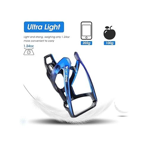  Bike Water Bottle Cage, Durable Ultralight Plastic Drink Holder Rack, Lightweight PC for Bicycle, Cycling Cages MTB, Road Bike, Mountain Bikes