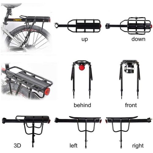  West Biking 110Lb Capacity Almost Universal Adjustable Bike Cargo Rack Cycling Equipment Stand Footstock Bicycle Luggage Carrier Racks with Reflective Logo