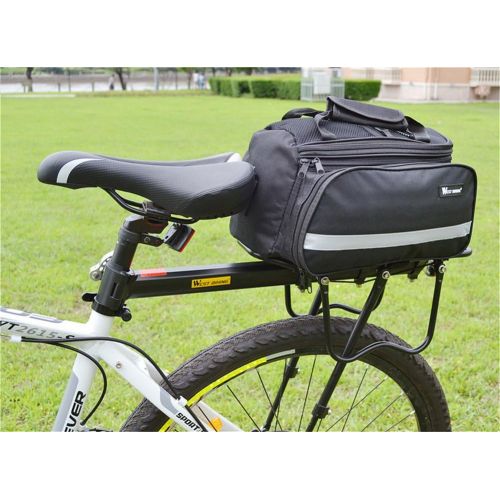  West Biking 110Lb Capacity Almost Universal Adjustable Bike Cargo Rack Cycling Equipment Stand Footstock Bicycle Luggage Carrier Racks with Reflective Logo