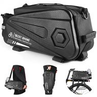 West Biking Bike Rear Seat Bag - Bicycle Trunk Pannier Bag, 8.6L Capacity Waterproof Bike Carrier Backseat Bag, Double Water Resistant Zipper, Cycling Back Seat Cargo Pouch with Sh