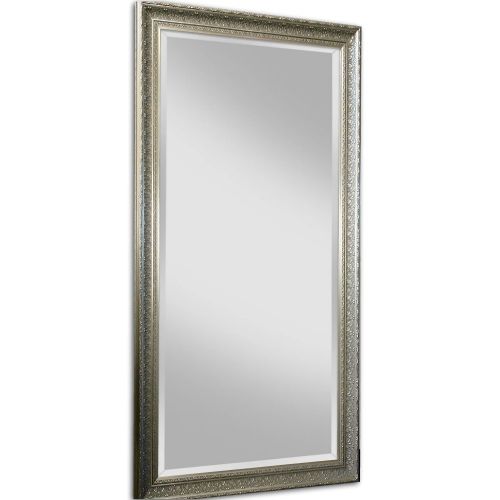  West Frames Elegance Ornate Embossed Wood Framed Leaner Floor Mirror (Silver Gold)