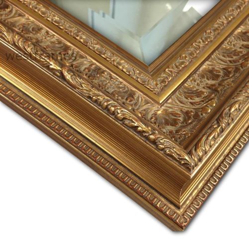  West Frames Elegance Ornate Embossed Wood Framed Leaner Floor Mirror (Silver Gold)