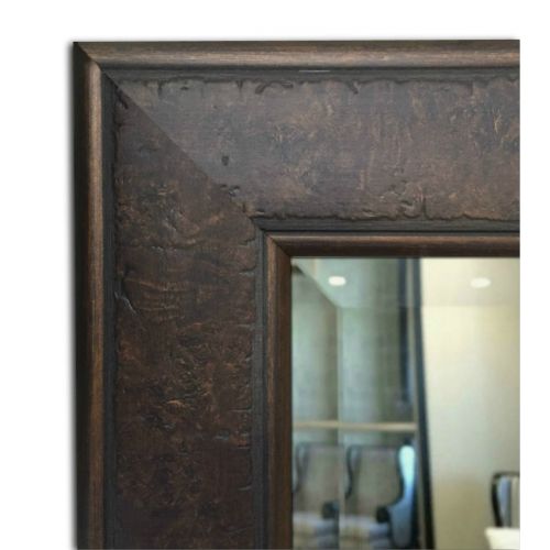  West Frames Marcello Rustic Framed Leaner Full Length Floor Mirror (Dark Charcoal Brown)