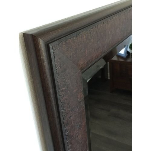  West Frames Marcello Rustic Framed Leaner Full Length Floor Mirror (Dark Charcoal Brown)