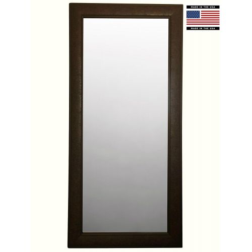  West Frames Marcello Rustic Framed Leaner Full Length Floor Mirror (Dark Charcoal Brown)