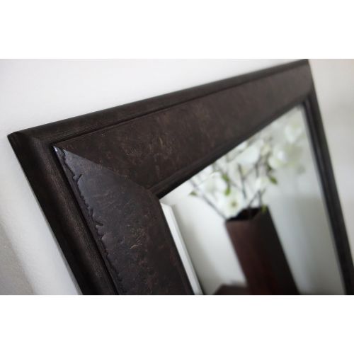  West Frames Marcello Rustic Framed Leaner Full Length Floor Mirror (Dark Charcoal Brown)