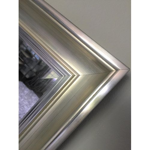  West Frames Paris Rectangle Decorative Wood Frame Wall Mirror (Silver Gold, 29 x 35)