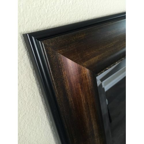  West Frames Tuscany Dark Brown Gold Finish Framed Wall Mounted Mirror (38 x 56)