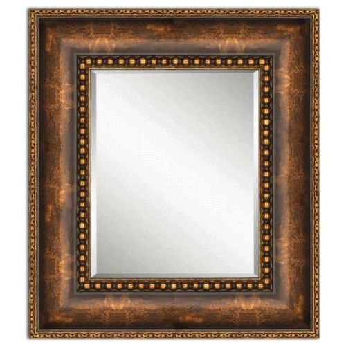  West Frames Rancho Rectangle Bathroom Vanity Framed Wall Mirror (Bronze Gold, 31 x 55)