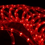 West Ivory 3/8 (50 feet) RED LED Rope Lights 2 Wire Accent Holiday Christmas Party Decoration Extendable Lighting (10, 25, 60, 150 ft Option)| ETL Certified