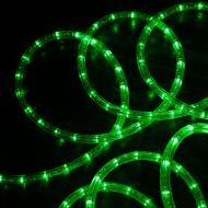 West Ivory 3/8 (50 feet) Green LED Rope Lights 2 Wire Accent Holiday Christmas Party Decoration Extendable Lighting (10, 25, 60, 150 ft Option)| ETL Certified