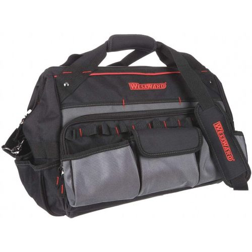  WESTWARD 18 General Purpose Tool Bag, 22 Pockets, Black