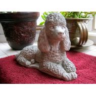 WestWindHomeGarden Poodle Statue, Toy Dog Concrete Figure, Cement Garden Decor, Dog Statues, Poodle Dog Figures, Concrete Dog, Pet Memorial Headstone Marker