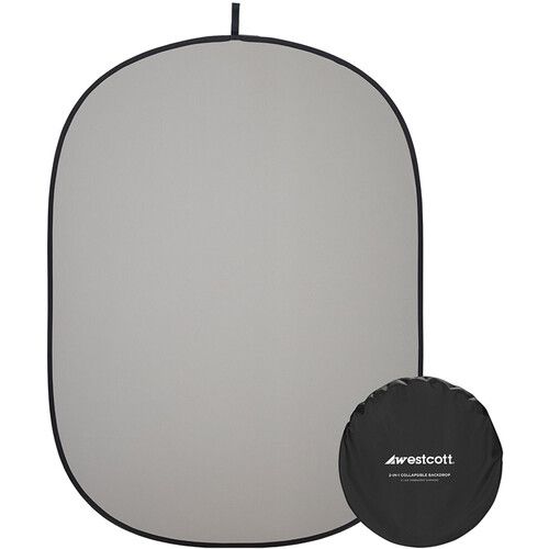  Westcott Collapsible Backdrop (Chroma Green/Gray, 5 x 6.5')