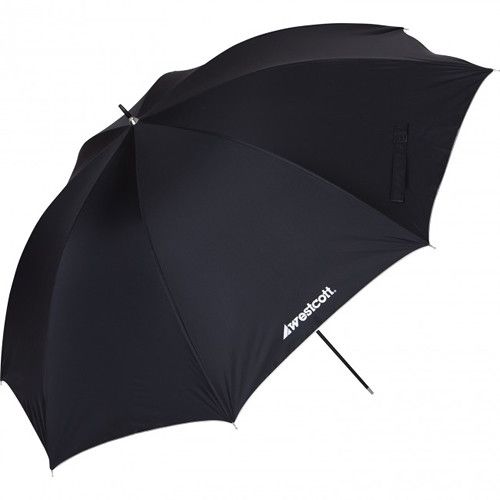  Westcott White Satin Umbrella with Removable Black Cover (45