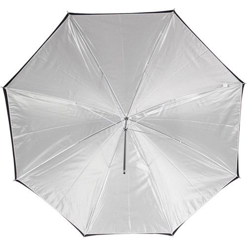  Westcott White Satin Umbrella with Removable Black Cover (45