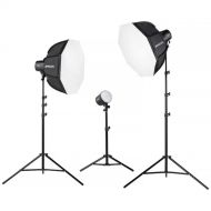 Westcott U60-B Bi-Color LED Monolight with Octabox (3-Light Kit)