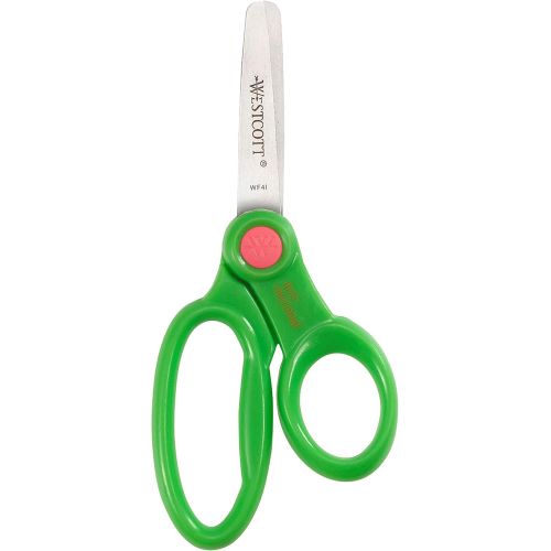  [아마존베스트]Westcott 5 School Pack of Kids Scissors with Anti-Microbial Protection, Blunt, Assorted Colors (Pack of 12)