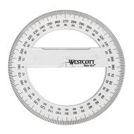 [아마존 핫딜]  [아마존핫딜]Westcott E-10135 00 Winkelmesser Vollkreis Kunststoff, 10 cm, transparent