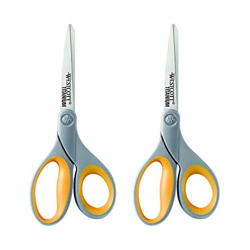  Westcott 8 Titanium Bonded Scissors, 2 Scissors