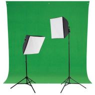 Westcott Green Screen Photo Lighting Kit, Includes 2X uLite Constant Light (500W), 2X uLite Collapsible Softbox, 2X Daylight LED Bulb with Tungsten Cover, Wrinkle-Resistant Backdro