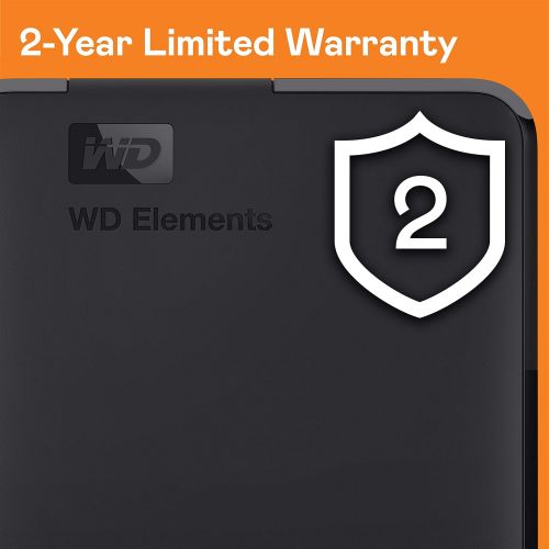  Western Digital WD 2TB Elements Portable External Hard Drive HDD, USB 3.0, Compatible with PC, Mac, PS4 & Xbox - WDBU6Y0020BBK-WESN
