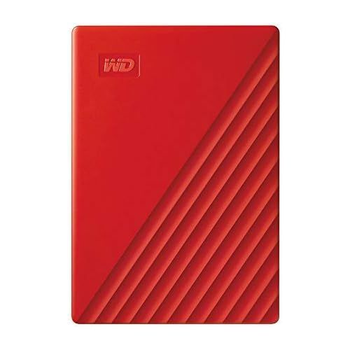  Western Digital WD 4TB My Passport USB 3.2 Gen 1 Slim Portable External Hard Drive (2019, Red) + Compact Hard Drive Case (Red) (4TB, Red)