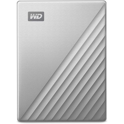 Western Digital WD 4TB My Passport Ultra for Mac Silver Portable External Hard Drive, USB-C - WDBPMV0040BSL-WESN