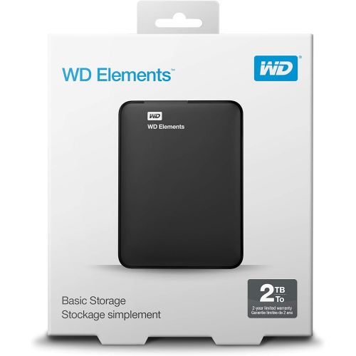  Western Digital WD 2TB Elements Portable External Hard Drive - USB 3.0 - WDBU6Y0020BBK