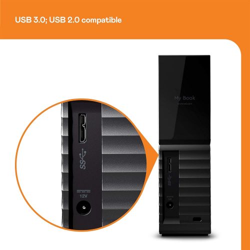  Western Digital WD 4TB My Book Desktop External Hard Drive, USB 3.0 - WDBBGB0040HBK-NESN,Black