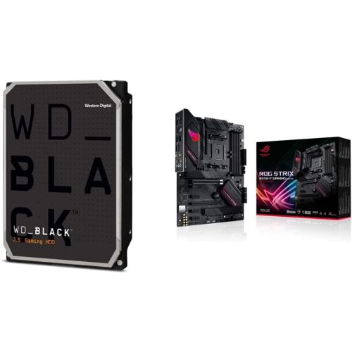  Western Digital 4TB WD Black Performance Internal Hard Drive & ASUS ROG Strix B550-F Gaming (WiFi 6) AMD AM4 (3rd Gen Ryzen ATX Gaming Motherboard