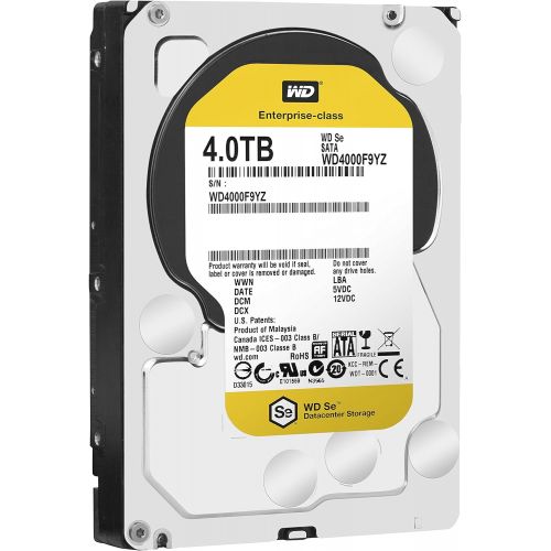  Western Digital WD SE 4TB Datacenter Hard Disk Drive - 7200 RPM SATA 6 Gb/s 64MB Cache 3.5 Inch - WD4000F9YZ