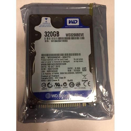  WD3200BEVE-00A0HT0, DCM HHCT2HNB, Western Digital 320GB IDE 2.5 Hard Drive