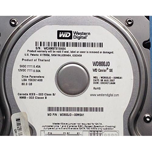  WD800JD-00MSA1 Western Digital Caviar SE WD800JD Hard Drive WD800JD-00MSA1