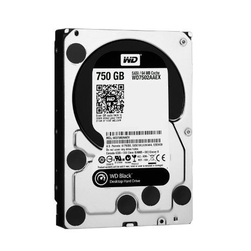  Western Digital Caviar Black 750 GB SATA III 7200 RPM 64 MB Bulk/OEM Internal Desktop Hard Drive - WD7502AAEX