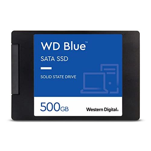  Western Digital 500GB WD Blue 3D NAND Internal PC SSD - SATA III 6 Gb/s, 2.5/7mm, Up to 560 MB/s - WDS500G2B0A