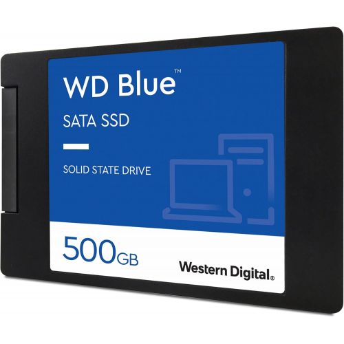  Western Digital 500GB WD Blue 3D NAND Internal PC SSD - SATA III 6 Gb/s, 2.5/7mm, Up to 560 MB/s - WDS500G2B0A