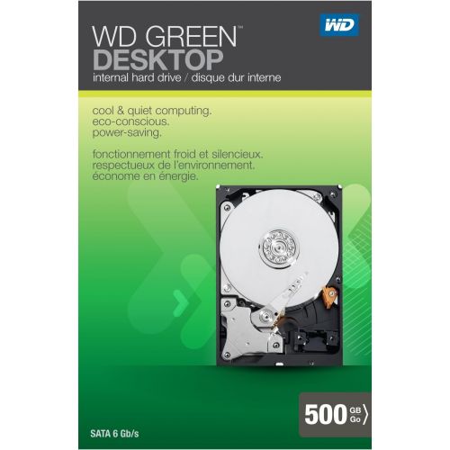  Western Digital WD Green Desktop 500GB SATA 6.0 GB/s 3.5-Inch Internal Desktop Hard Drive Retail Kit