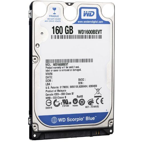  Western Digital WD1600BEVT 160 GB 5400RPM SATA 8 MB 2.5-Inch Notebook Hard Drive