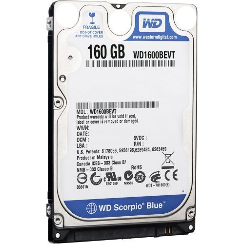  Western Digital WD1600BEVT 160 GB 5400RPM SATA 8 MB 2.5-Inch Notebook Hard Drive
