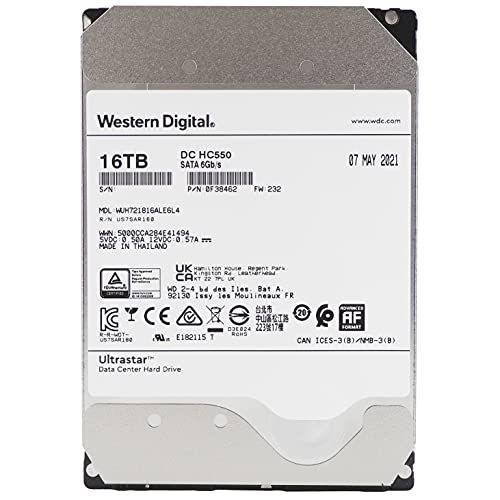  Western Digital WUH721816ALE6L4 3.5 16TB SATA 6Gb/s7.2K RPM 512M 0F38462 512e/4Kn HDD