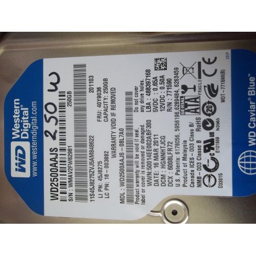  Western Digital WD2500AAJS 250 GB Caviar Blue Hard Drive