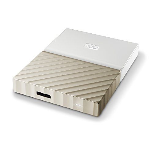  Western Digital WD 2TB White-Gold My Passport Ultra Portable External Hard Drive - USB 3.0 - WDBFKT0020BGD-WESN