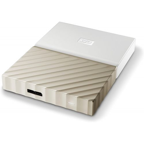  Western Digital WD 2TB White-Gold My Passport Ultra Portable External Hard Drive - USB 3.0 - WDBFKT0020BGD-WESN