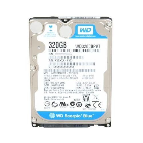  WESTERN DIGITAL WD3200BPVT Scorpio Blue 320GB 5400 RPM 8MB cache SATA 3.0Gb/s 2.5 internal notebook hard drive (Bare Drive)